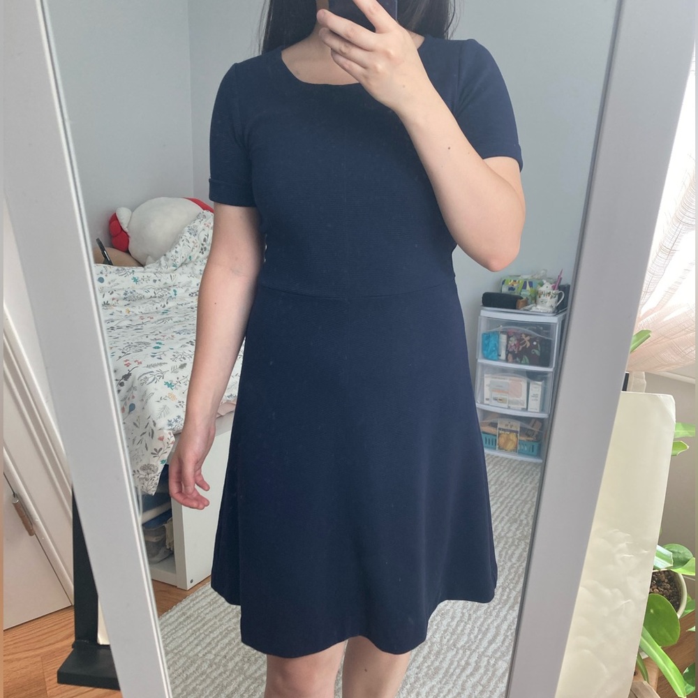 Navy blue A-Line J Crew Dress